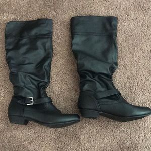 Merona black tall boots